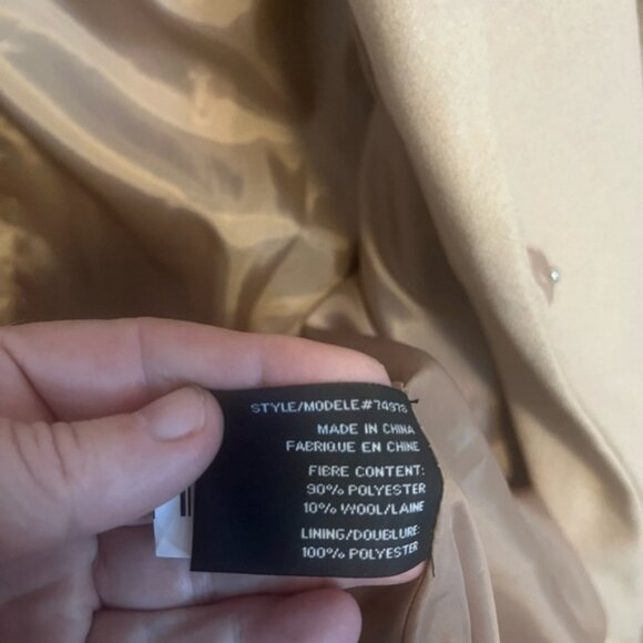 Kenneth Blake wool blend coat belted with pockets and collar M - Picture 9 of 9